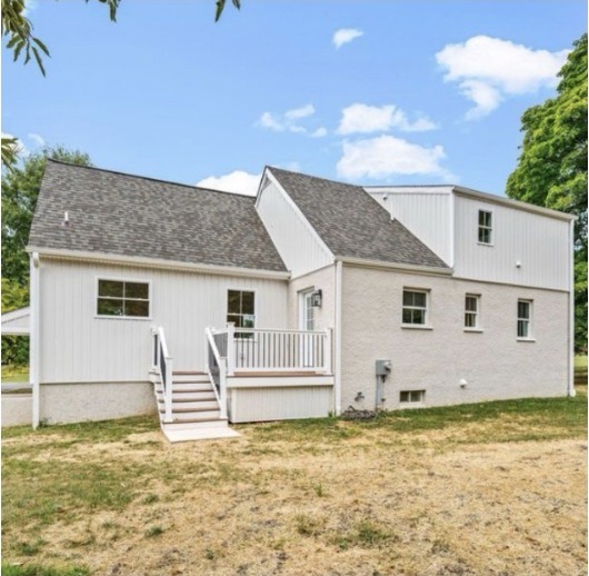 Expanded home after the addition, side view